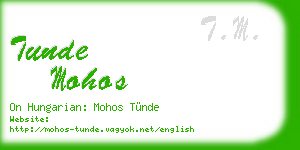 tunde mohos business card
