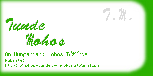 tunde mohos business card